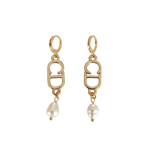 Dior pearl drop earrings repurposed reworked authentic vintage designer jewellery