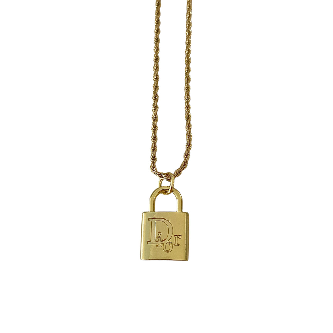 DIOR LOCK NECKLACE