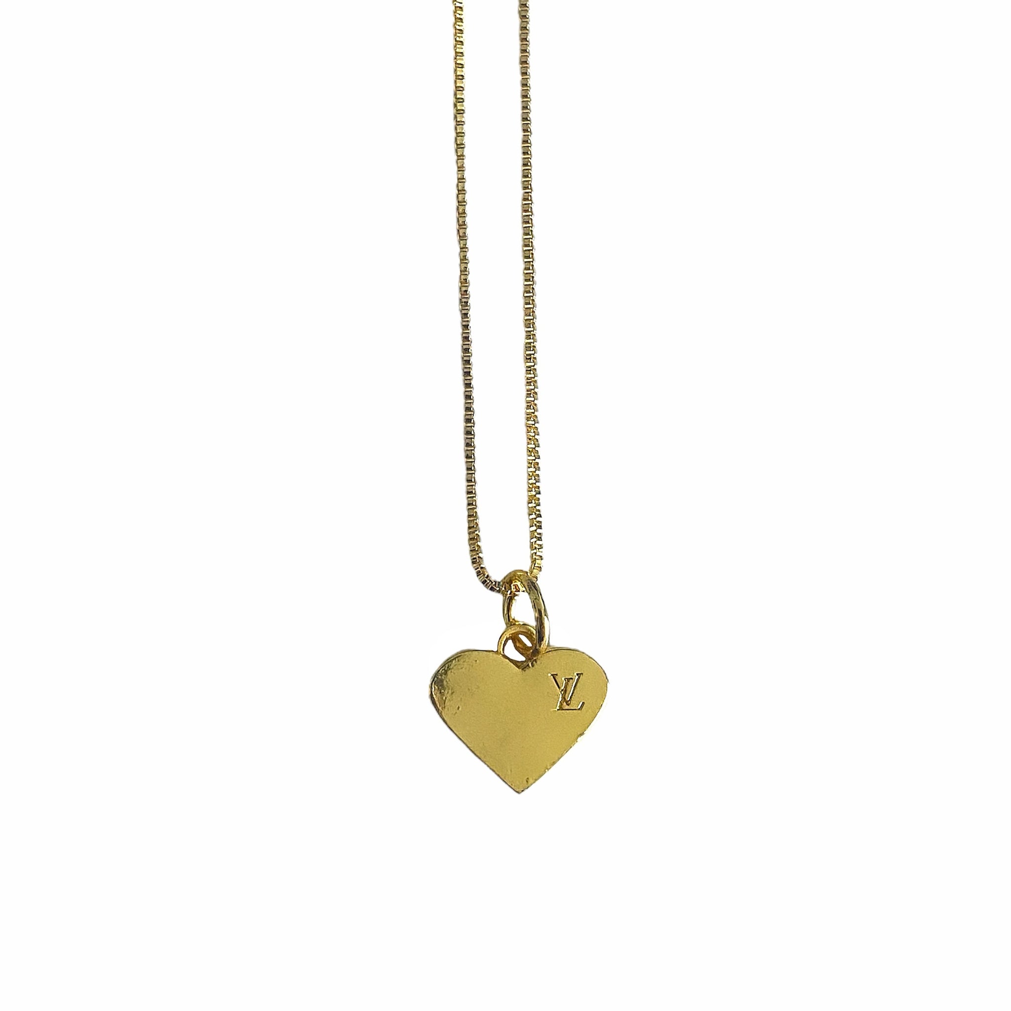 Louis Vuitton Heart Necklace Pendentif Coeur Ankhlusion Monogram LV Logo  LK1019