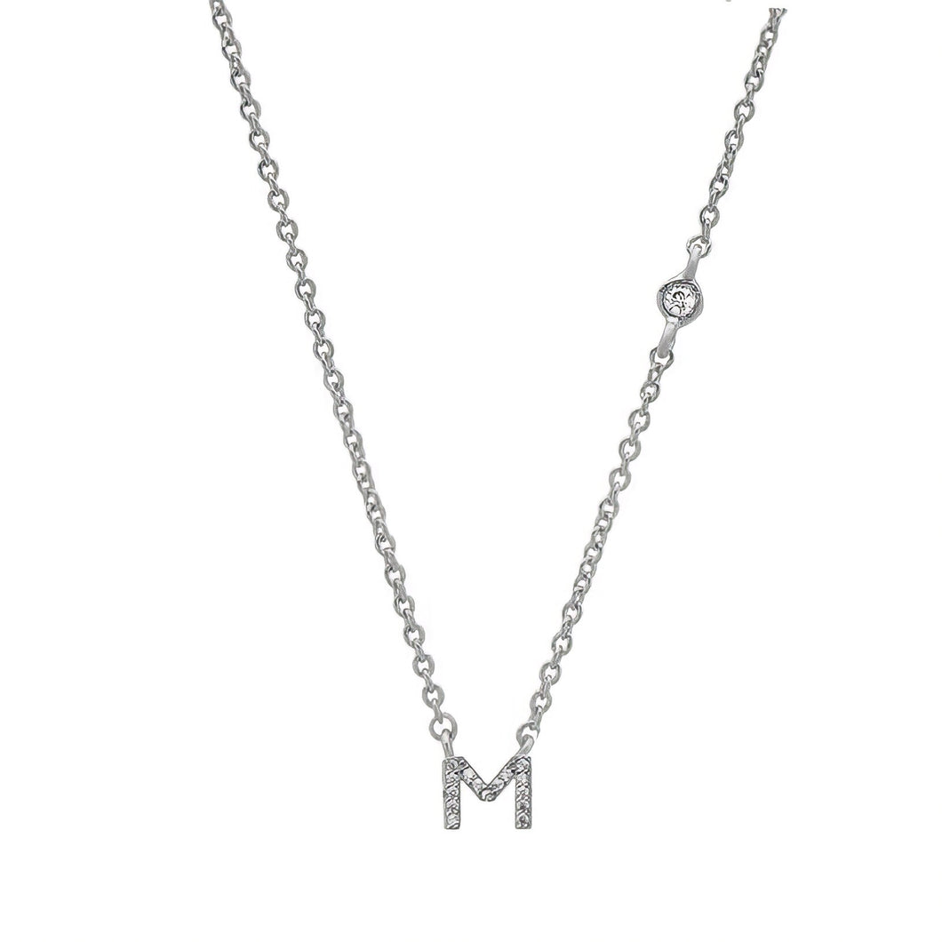 SILVER INITIAL NECKLACE